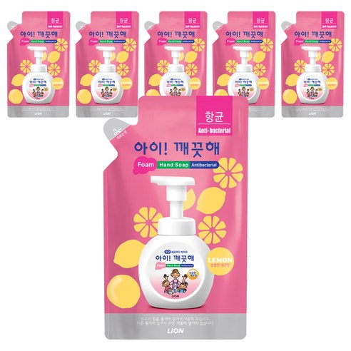 아이깨끗해 핸드워시 레몬향 리필, 200ml, 6개