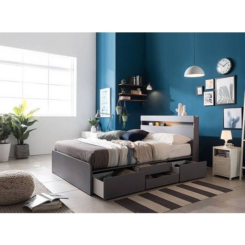 좁은 공간, 수납 고민? 삼익가구 루시드 침대로 해결!