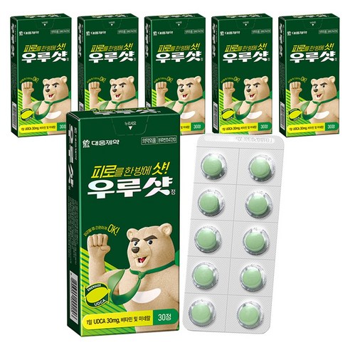 우루샷 정 피로회복제, 30정, 6개
