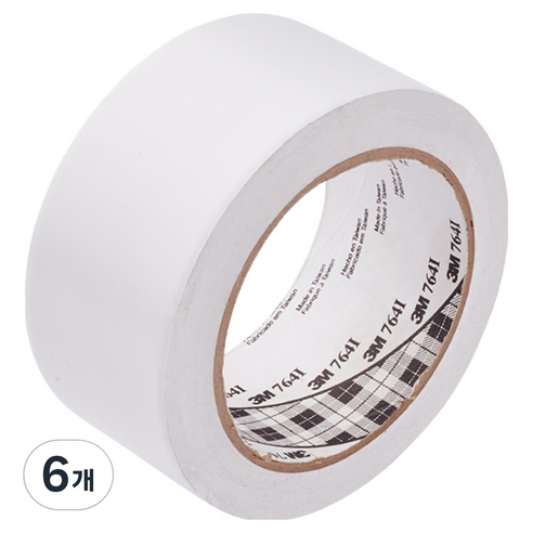 3M 바닥 라인 764 테이프 백색 50.8mm x 32.9m, 6개