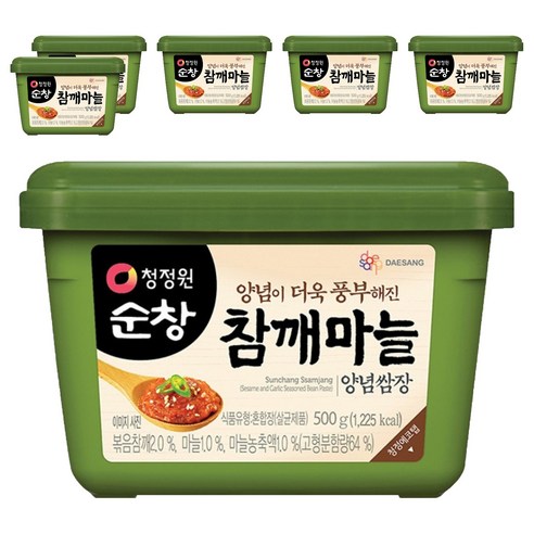 대상 청정원 순창 참깨마늘 양념쌈장, 6개, 500g