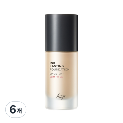 더페이스샵 잉크래스팅 파운데이션 슬림핏 이엑스 30ml, 내추럴베이지, 6개
