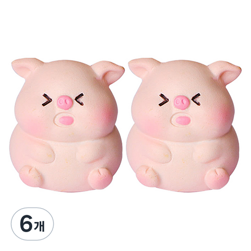 라벤티아 큐티 돼지 피규어 타입5, 6개