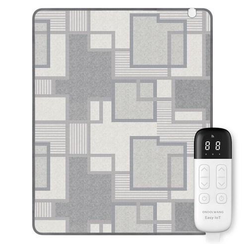 온돌왕 한일메디칼 IoT 탄소 모노륨매트 전기장판 모던그레이 CEL-410W, 4~5인용(230 x 183 cm)