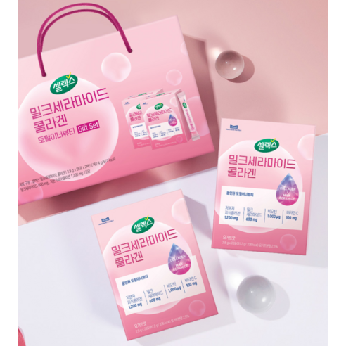 셀렉스 밀크세라마이드 콜라겐 토털이너뷰티 분말 28p 선물세트