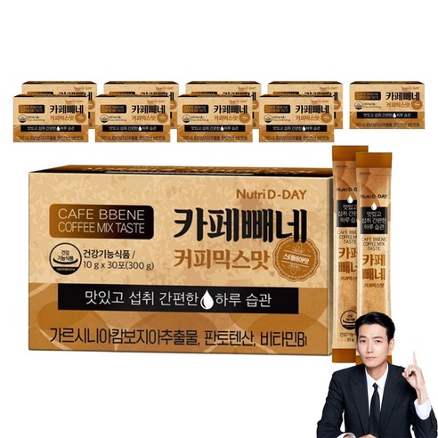 뉴트리디데이 카페빼네 커피믹스맛 30포, 300g, 10개