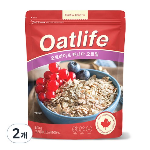 오트라이프 캐나다 오트밀, 600g, 2개