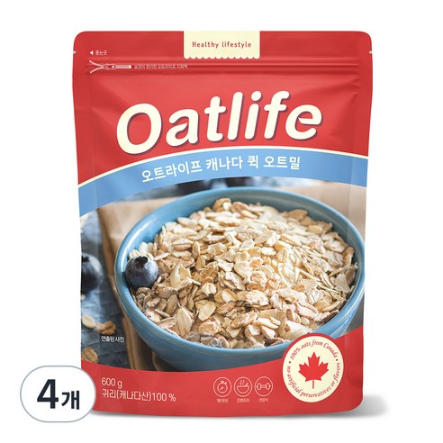 오트라이프 퀵오트밀, 600g, 4개