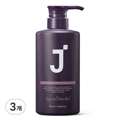 제이숲 헤어팩 트리트먼트, 500ml, 3개