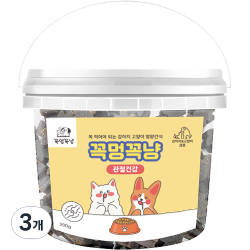 꼭멍꼭냥 반려동물 영양간식 관절건강, 오리, 3개