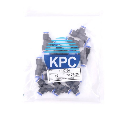 KPC 에어호스 유공압공구 원터치휘팅 PUT 0400, 10개