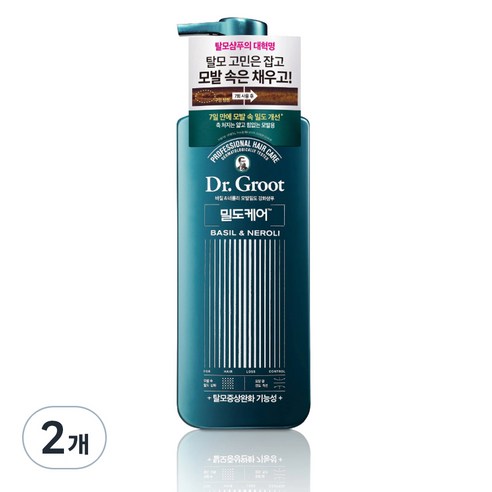 닥터그루트 밀도케어 모발밀도 강화 샴푸 바질 앤 네롤리향, 400ml, 2개 - 샴푸 | 쿠팡
