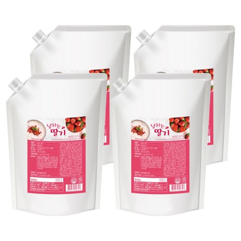 네이쳐티 넘치는 딸기 베이스, 1kg, 4개