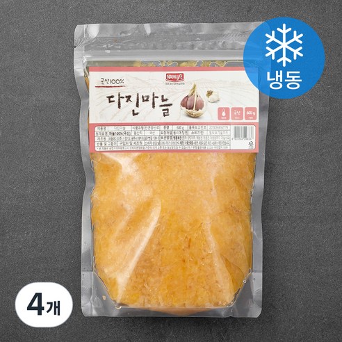 나무새 다진 마늘 (냉동), 600g, 4개