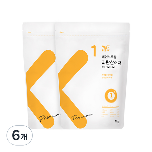 레인보우샵 과탄산소다 프리미엄, 1kg, 6개