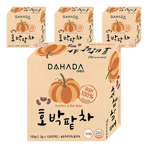다하다 호박팥차, 1.5g, 100개입, 4개