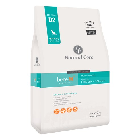 네츄럴코어 전연령 베네 M50 S입자 강아지 건식사료, 닭, 2kg, 1개