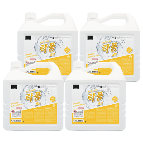 락퐁 욕실 청소세제 레몬향, 4L, 4개