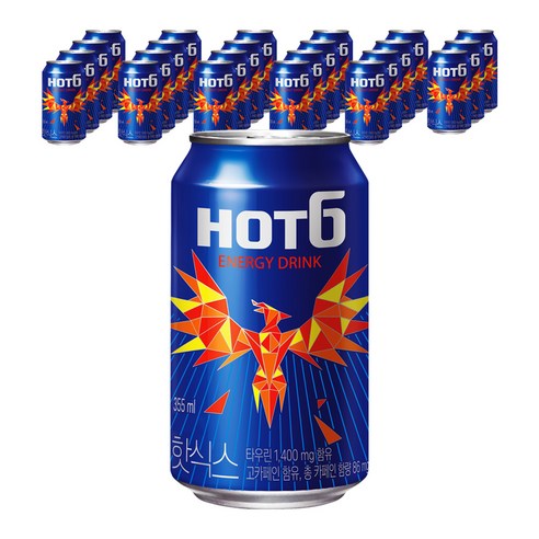 핫식스 에너지 음료, 355ml, 24개