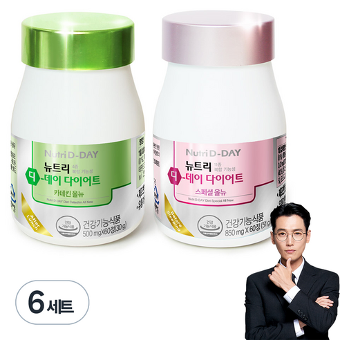 뉴트리디데이 다이어트 스페셜 올뉴 60정 x 1p + 카테킨 올뉴 60정 x 1p, 120정, 6세트