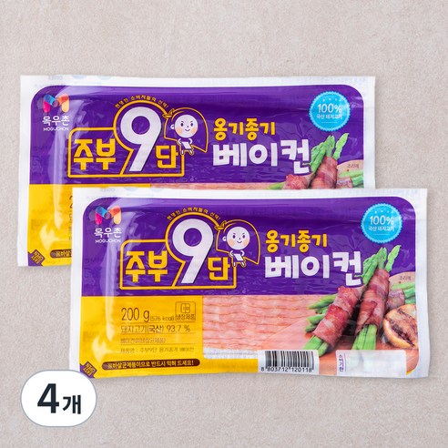 목우촌 주부9단 옹기종기 베이컨, 4개, 200g