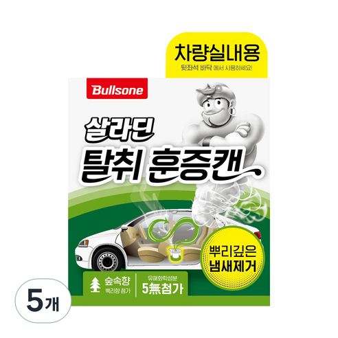 폴라패밀리 차량실내용 훈증캔 숲속, 64.4g, 5개