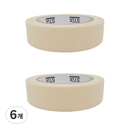 오공 마스킹테이프 25mm x 40m, 6개