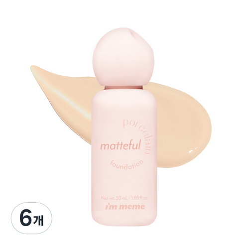 아임미미 매트풀 포슬린 파운데이션 50ml, 02 아이보리, 6개