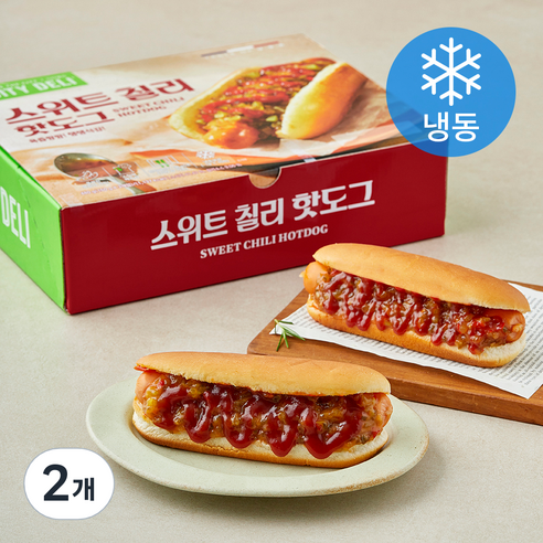 삼립 시티델리 스위트칠리 핫도그 (냉동), 160g, 2개, 3개입