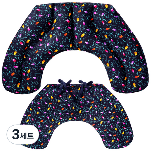 그린라이프 허브찜질 어깨팩 C형 + 블루 커버, 3세트