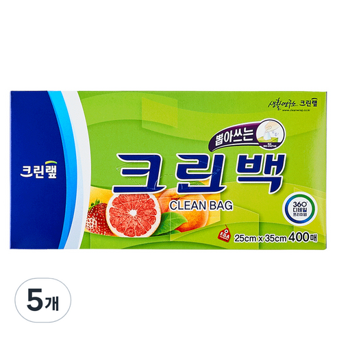 크린랲 크린백 중 25 x 35 cm, 중(M), 400개입, 5세트