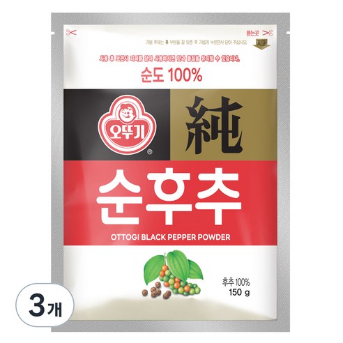 오뚜기 순후추, 150g, 3개