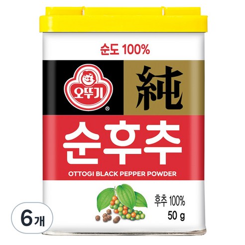 오뚜기 순후추, 50g, 6개