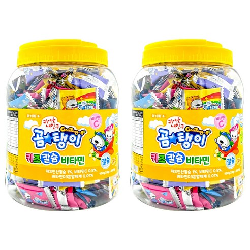 곰탱이 키즈 칼슘 비타민 450g, 250정, 2개