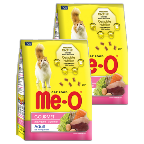 MeO 어덜트용 고양이 고메 건식사료, 닭, 1.1kg, 2개