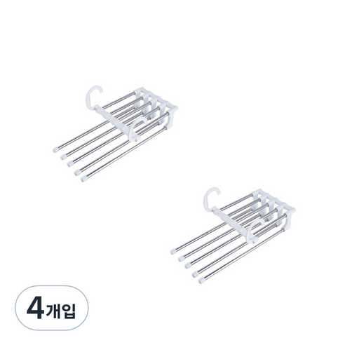 제이라이프 스탠다드 바지걸이, 화이트, 4개입
