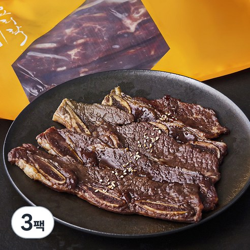 요리락 양념 소LA갈비 (냉장), 400g, 3개
