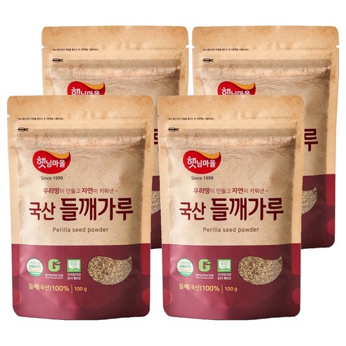 햇님마을 국산 들깨가루, 100g, 4개