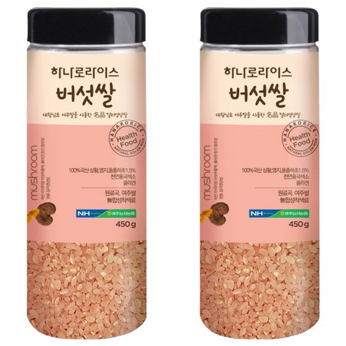 농협 하나로라이스 버섯쌀, 450g, 2개