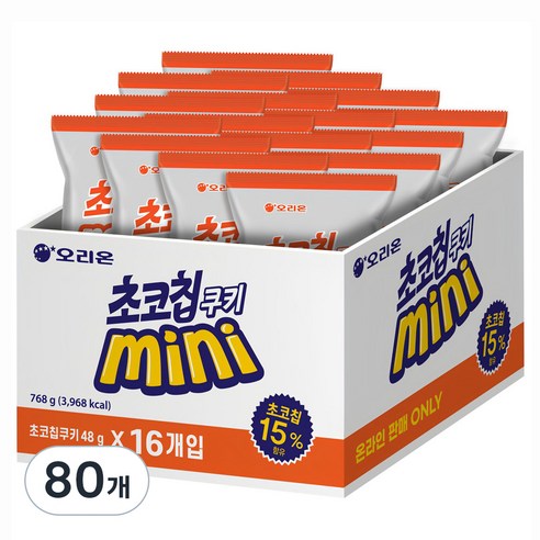 오리온 초코칩 쿠키 미니, 768g, 5개