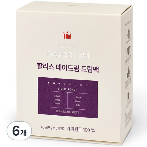 할리스 데이드림 드립백커피, 9g, 5개입, 6개