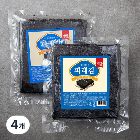 김이가 파래김, 180g, 4개