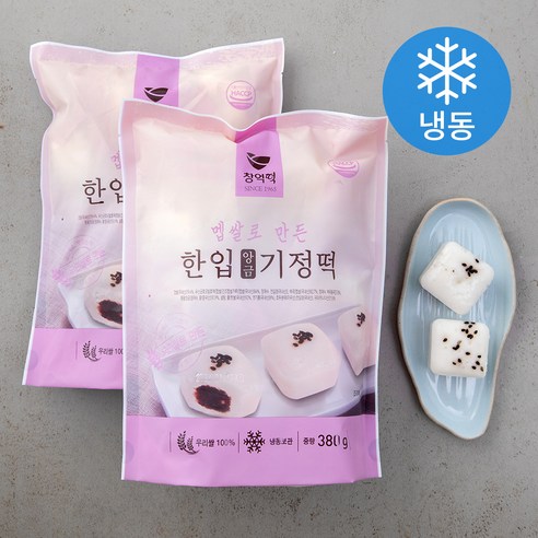 창억 멥쌀로 만든 한입 앙금기정떡 (냉동), 380g, 2개
