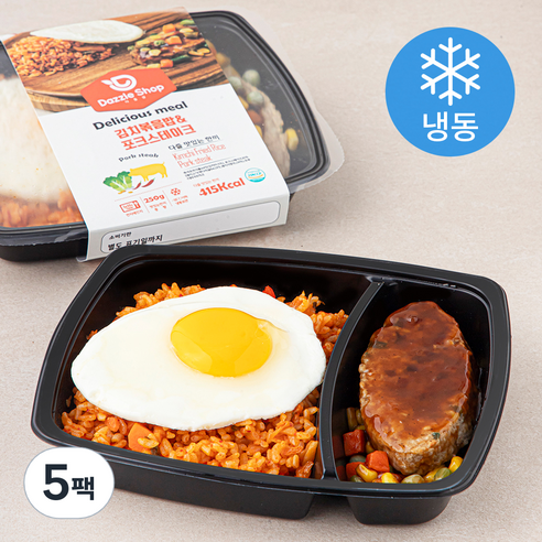 다즐샵 맛있는 김치볶음밥 & 포크스테이크 (냉동), 250g, 5팩