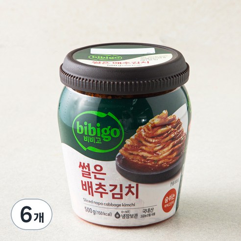 비비고 썰은 배추김치, 500g, 6개
