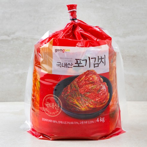 곰곰 국내산 포기 김치 (냉장) 4kg, 1개