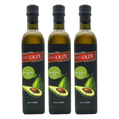 올리에 엑스트라버진 아보카도 오일 프리미엄 에디션, 500ml, 3개