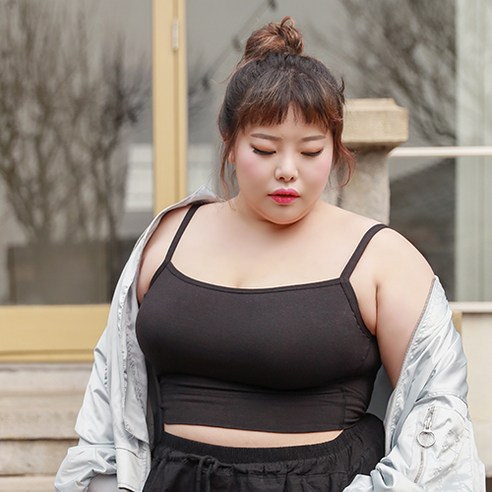 큰 가슴도 편안한, 컴포트랩 에르고핏 코튼 크롭 나시 브라탑