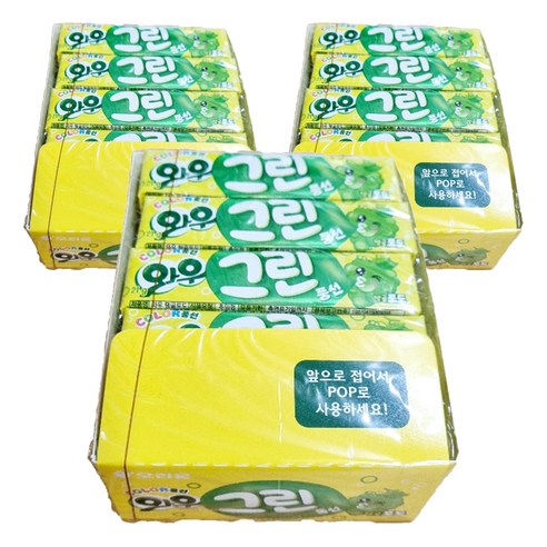오리온 와우 탱글 포도 풍선껌, 21g, 45개