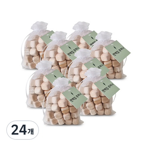 편백아트 편백칩 방향 주머니 소, 45g, 24개